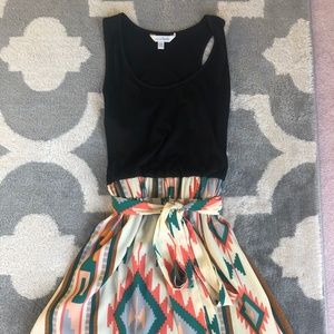 Black and Patterned Dress